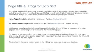 BAD HABITS IN LOCAL SEO
Tim Capper
SEO Consultant at Online
Ownership and Google TC
 