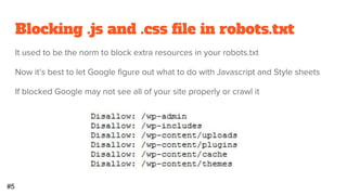 Not installing an SEO plugin
You don't actually need an SEO plugin to do SEO on WordPress, but…
If you want to do it the hard way you can dig into the files and code.
Install a plugin:
● Yoast SEO
Or
● All in one SEO Pack
#2
 