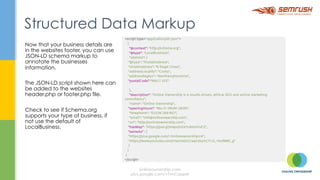 We take a look at some Bad Habits when dealing with Local SEO. Some are practices that
developers have not updated and your site is subsequently not following best practice,
some from a lack of understanding of Local SEO, and some relate to misinformation.
Bad Habits in Local SEO
onlineownership.com
plus.google.com/+TimCapper
 
