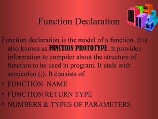 FUNCTIONS IN c++ PPT | PPT | Programming Languages | Computing