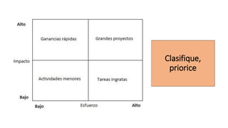 Clasifique,
priorice
 