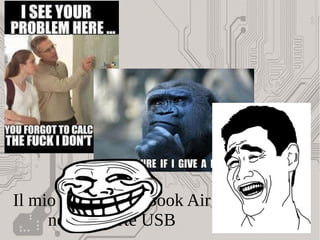 Il mio nuovo Mac Book Air
non ha porte USB
 
