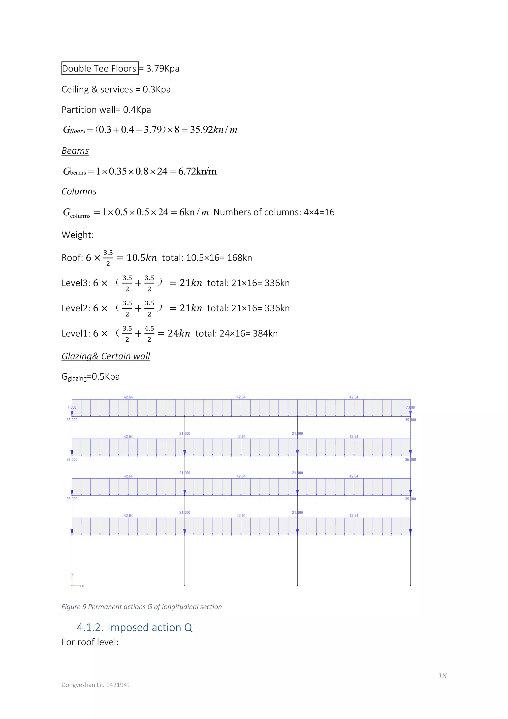 Structural design of a four storey office building | PDF