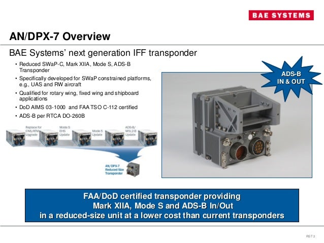 BAE Systems 2015 AIMS Users Working Group Meeting Brief mode s transponder block diagram 