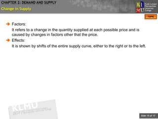 illustrate, using appropriate diagrams, the effect of... BAEB602 Chapter 2: Demand and Supply | PPTX