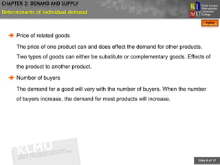 Related Goods BAEB602 Chapter 2: Demand and Supply | PPTX