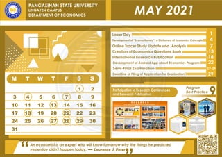 BA Economics Program Calendar of Academic Activities | PPT