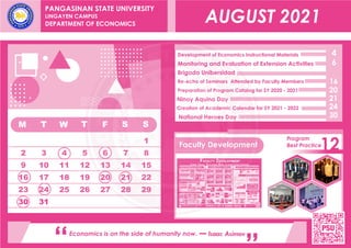 BA Economics Program Calendar of Academic Activities | PPT