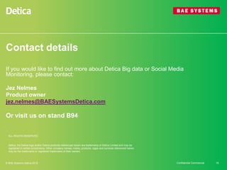Big data and social media, BAE Systems Detica