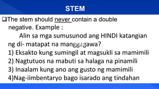 BAEL_Multiple-Choice-Test-and-TOS_Revised.pptx