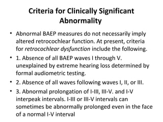 BAEP, BERA, BEP, Brainstem auditory evoked potential By Murtaza Syed | PPT