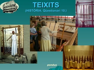TEIXITS (HISTÒRIA. Qüestionari 10.) pondus 