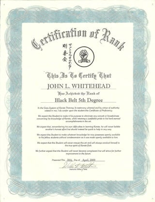Black Belt Certification 