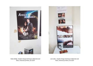 Ruba Alallaf, Graphic Design Techniques Materials and
Tools, University of Petra, Jan 2014
Leen Jabri, Graphic Design Techniques Materials and
Tools, University of Petra, Jan 2014
 