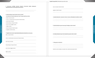 116 117
3.GELECEĞEBAKIŞ
3.GELECEĞEBAKIŞ
112
5. Kurumunuzun yürüttüğü hizmetlerin kalitesinin artırılmasında Kadıköy Belediyesinin
yapabileceği katkılar konusunda düşüncelerinizi belirtiniz:
...................................................................................................................................................................
..........................................................................................................................................................
6. Kadıköy Belediyesi hangi hizmetlere öncelik vermelidir?
( 1:En önemli, 8:En önemsiz olmak üzere 1’den 8’e kadar öncelik sırası veriniz)
( ) Kültür ve Sanat Hizmetleri
( ) Turizm ve Tarihsel Dokunun Korunmasına Yönelik Hizmetler
( ) Afet Yönetimi Hizmetleri
( ) Kentsel Altyapı ve Üstyapı Hizmetleri
( ) Çevre ve Çevre Sağlığı Hizmetleri
( ) Sağlık Hizmetleri
( ) Çocuk ve Gençlere Yönelik Hizmetler
( ) Engellilere Yönelik Hizmetler
7. Aşağıdaki hizmet alanları ile ilgili Kadıköy Belediyesinden beklentileriniz varsa yazınız.
Kültür ve Sanat Hizmetleri
...................................................................................................................................................................
Turizm ve Tarihsel Dokunun Korunmasına Yönelik Hizmetler
...................................................................................................................................................................
Afet Yönetimi Hizmetleri
...................................................................................................................................................................
Kentsel Altyapı ve Üstyapı Hizmetleri
...................................................................................................................................................................
Çevre ve Çevre Sağlığı Hizmetleri
...................................................................................................................................................................
Sağlık Hizmetleri
...................................................................................................................................................................
Çocuk ve Gençlere Yönelik Hizmetler
...................................................................................................................................................................
113
...................................................................................................................................................................
Çocuk ve Gençlere Yönelik Hizmetler
...................................................................................................................................................................
Engellilere Yönelik Hizmetler
...................................................................................................................................................................
8. Kadıköy Belediyesinin çalışmalarını olumlu ve olumsuz etkileyebilecek dış faktörler nelerdir?
...................................................................................................................................................................
...................................................................................................................................................................
9. Kadıköy Belediyesinin genel olarak başarılı bulduğunuz yönleri nelerdir?
...................................................................................................................................................................
...................................................................................................................................................................
10. Kadıköy Belediyesinin genel olarak iyileştirilmesi gereken yönleri nelerdir?
...................................................................................................................................................................
...................................................................................................................................................................
11. Diğer görüş ve önerileriniz:
...................................................................................................................................................................
...................................................................................................................................................................
...................................................................................................................................................................
Anketimize zaman ayırdığınız için teşekkür eder; çalışmalarınızda başarılar dileriz.
 