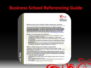 Business School Referencing Guide
 