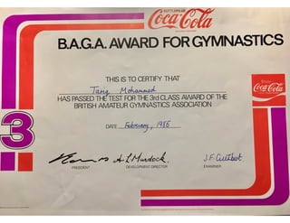 British Amateur Gymnastics Association Award 3