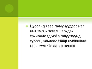 Галууны цуваа: Галуубүрөөрийндалавчаанамирууланнисдэг, энэньдагажяваабусадшувуудадурамзоригөгч, дэмжлэгүзүүлдэг..