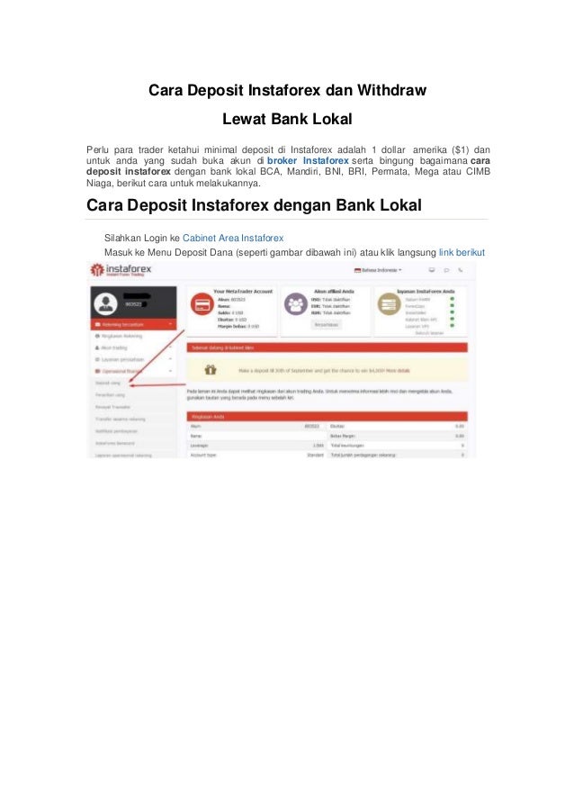 Bagaimana Cara Deposit Di Instaforex Bagaimana Cara Deposit Di Instaforex
