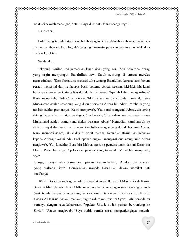 Bagaimana Menyentuh Hati Da Wah