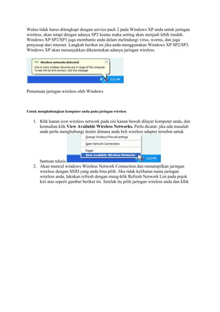 Bagaimana setup wireless router | DOC