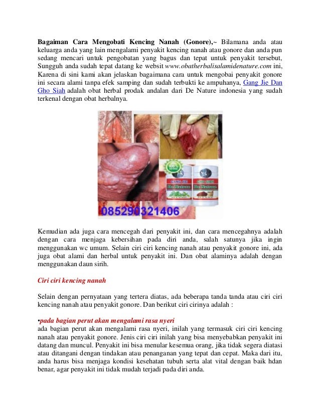Bagaiman cara mengobati kencing nanah Bagaiman cara mengobati kencing nanah