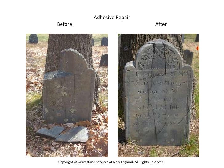 Before and After Gravestone Restoration and Repair