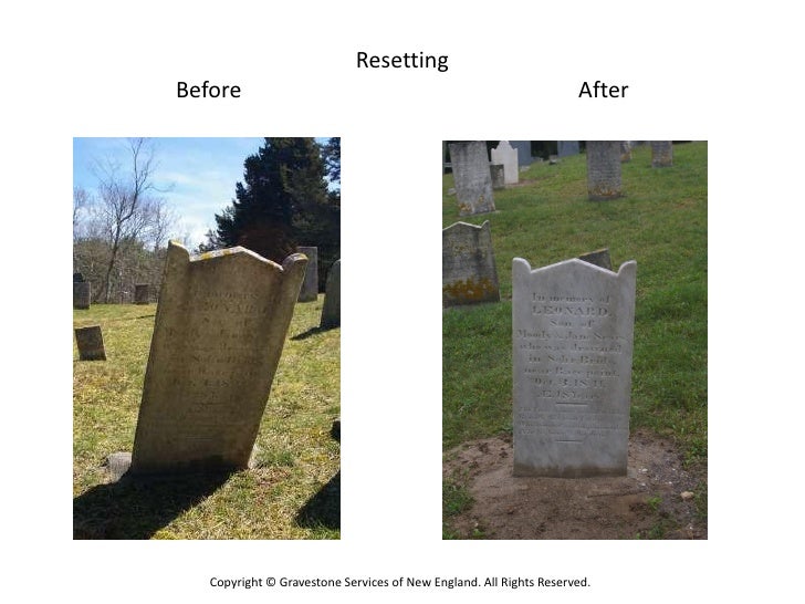 Before and After Gravestone Restoration and Repair