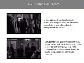 Analisi luci e ombre film psycho | PPTX