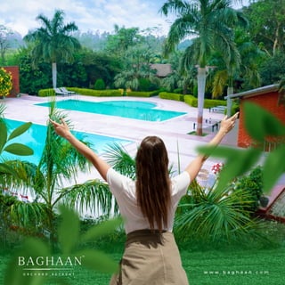 Baghaan Orchard Retreat Immerse yourself in the crystal-clear waters and relax on a cozy sunbed.