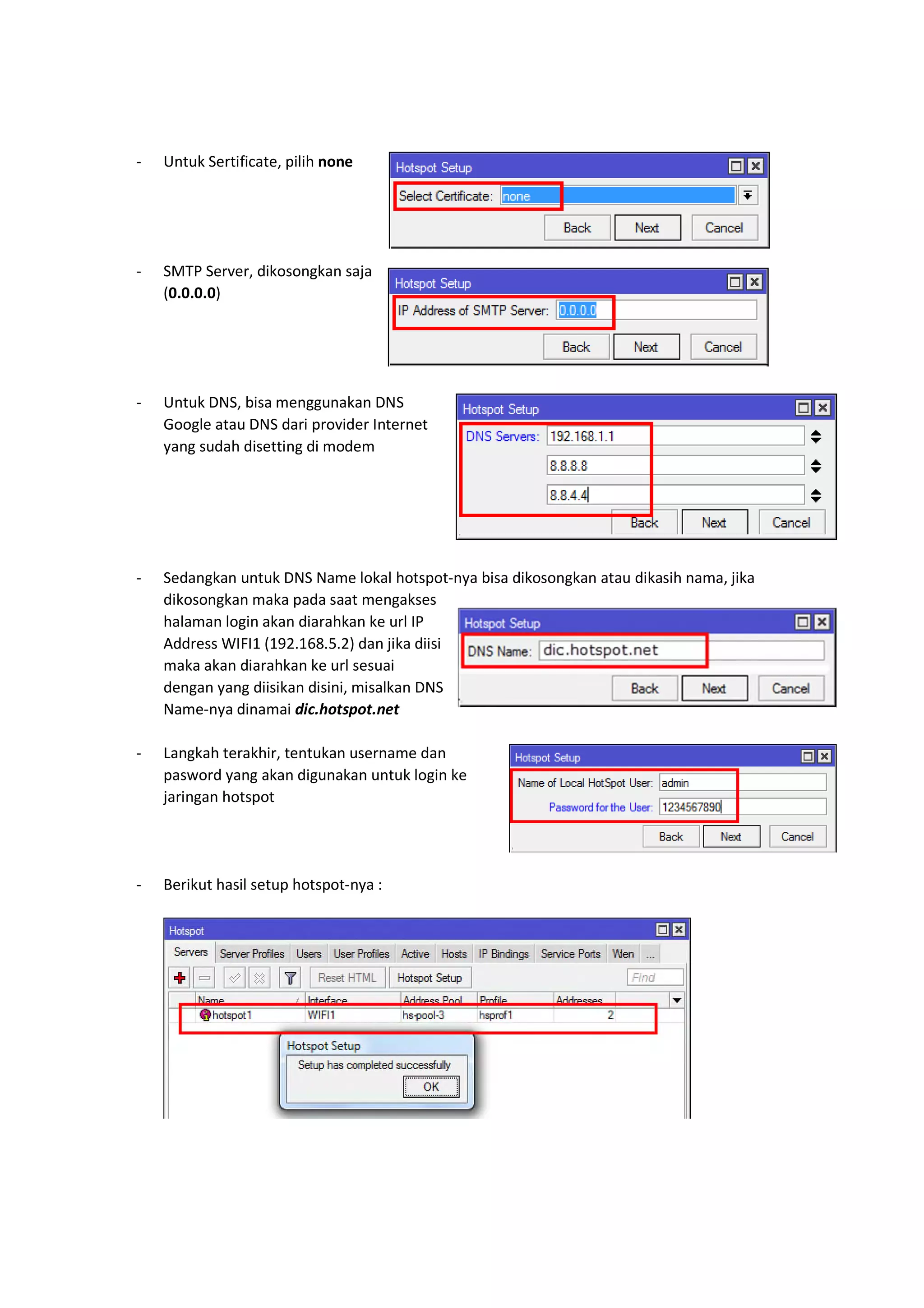 Bagian 1 setting dasar rb750 untuk lan & hotspot | PDF