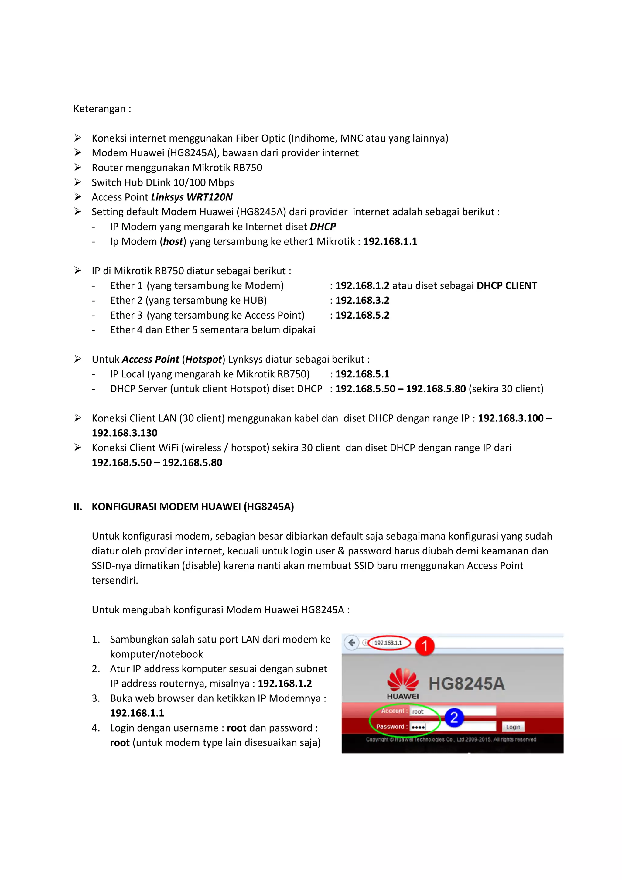 Bagian 1 setting dasar rb750 untuk lan & hotspot | PDF