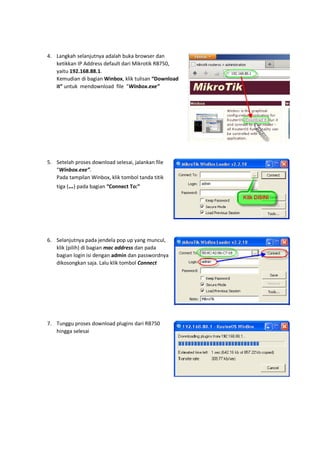Bagian 1 setting dasar rb750 untuk lan & hotspot | PDF