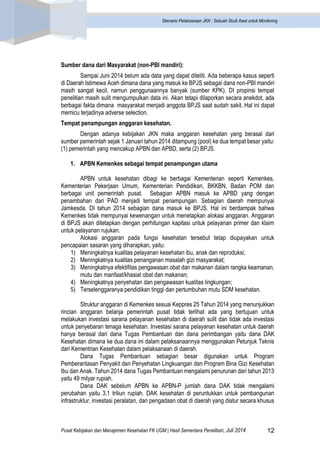 Pusat Kebijakan dan Manajemen Kesehatan FK UGM | Hasil Sementara Penelitian, Juli 2014 12 
Skenario Pelaksanaan JKN : Sebu...