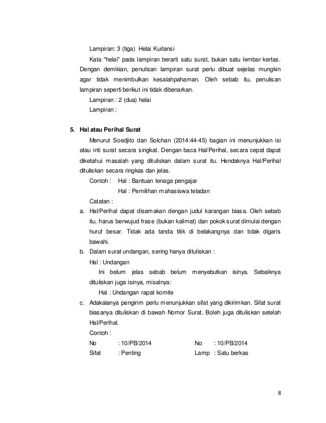 Bagian dan fungsi surat