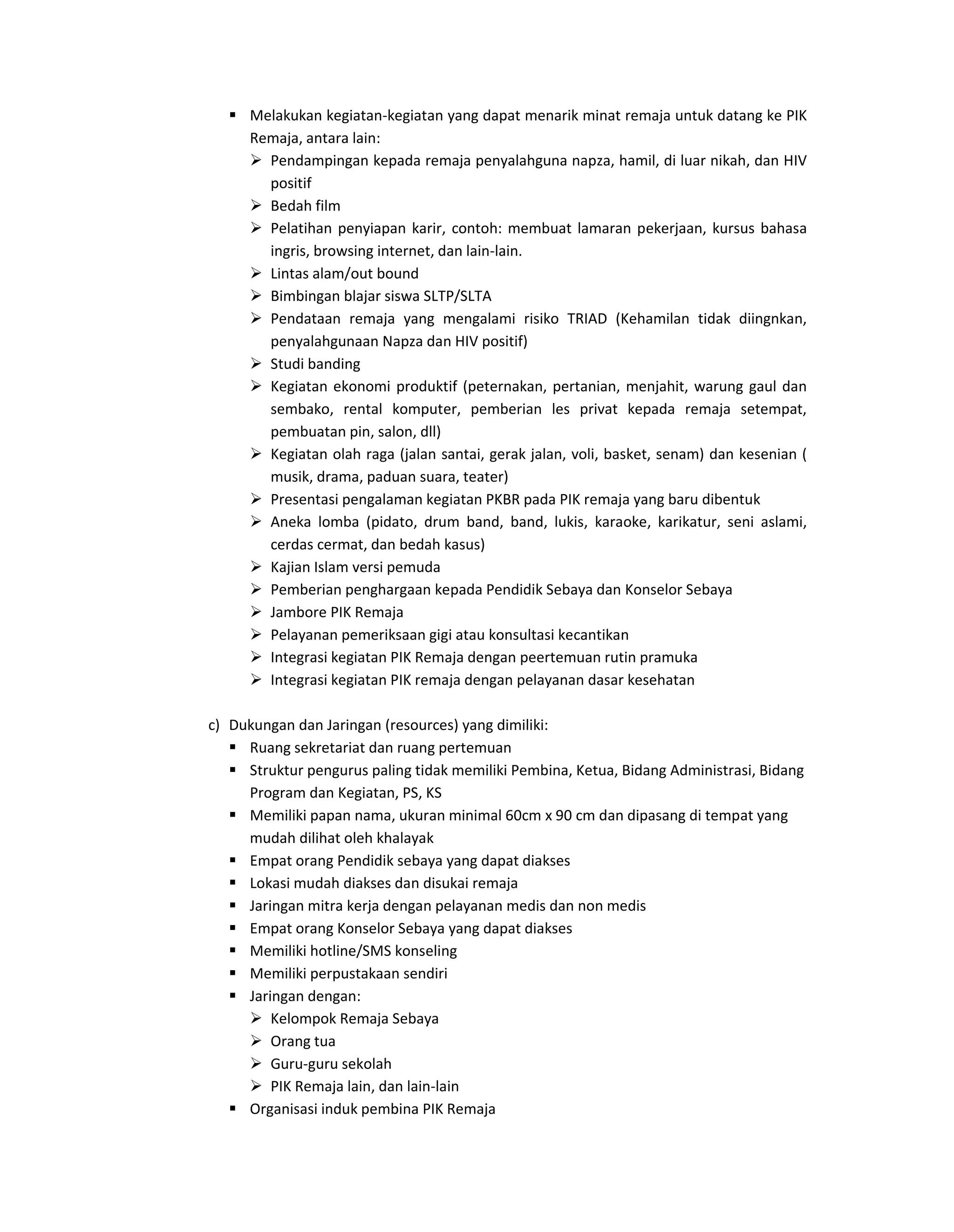 Bagian II Program Pemerintah PIK-Remaja