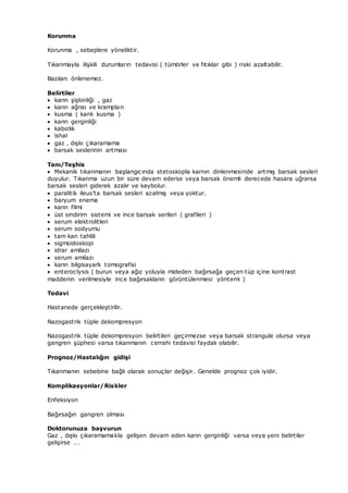 Bagirsak tikanmasi | DOC