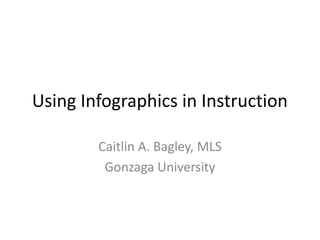 Using Infographics in Instruction
Caitlin A. Bagley, MLS
Gonzaga University

 