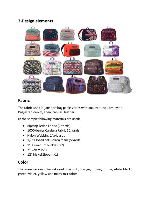 jansport fabric