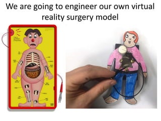 We are going to engineer our own virtual
reality surgery model
 