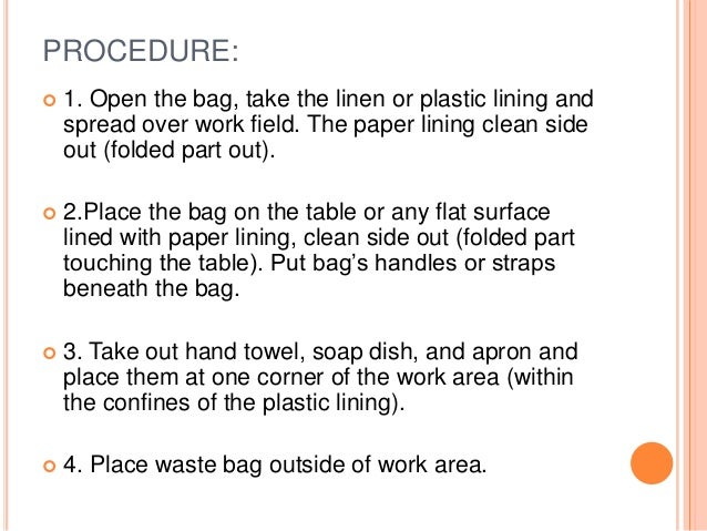 Bag Technique Procedure In Community Health Nursing Pdf