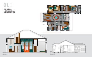 PLAN &
SECTIONS
01.B
Plan
Section A Section B
 