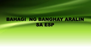 BAHAGI NG BANGHAY ARALIN
SA ESP
 