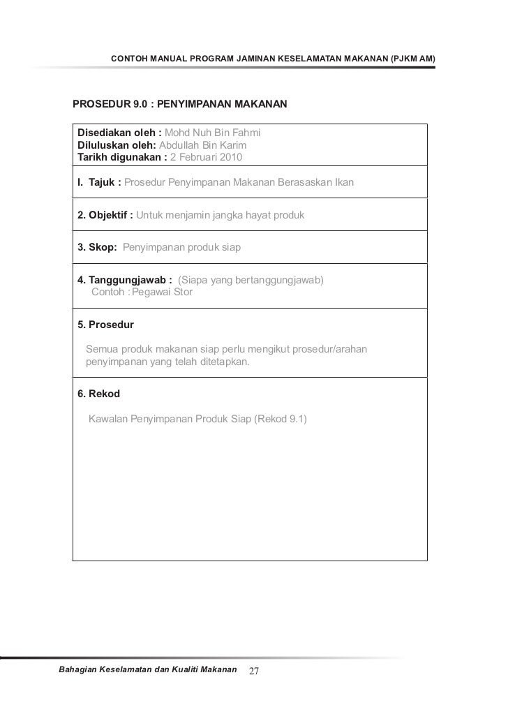 Bahagian 2 contoh manual pjkm