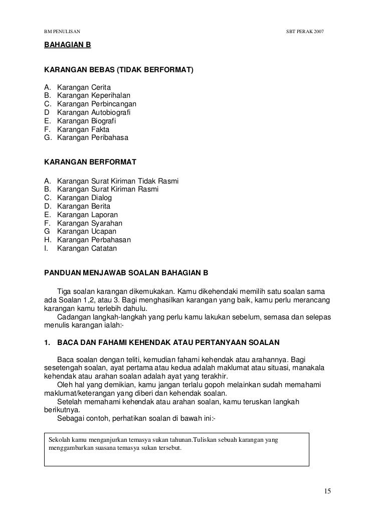 Panduan Kertas 2 BM UPSR