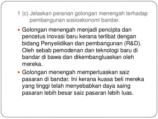 Kuliah 11 - PERANAN BANDAR DALAM PEMBANGUNAN DAN IMPAK 