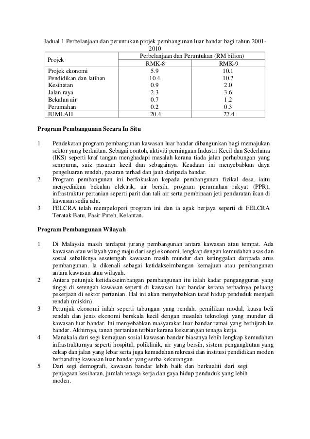 Geografi STPM-Bahagian B-Transformasi Desa dan Pembandaran
