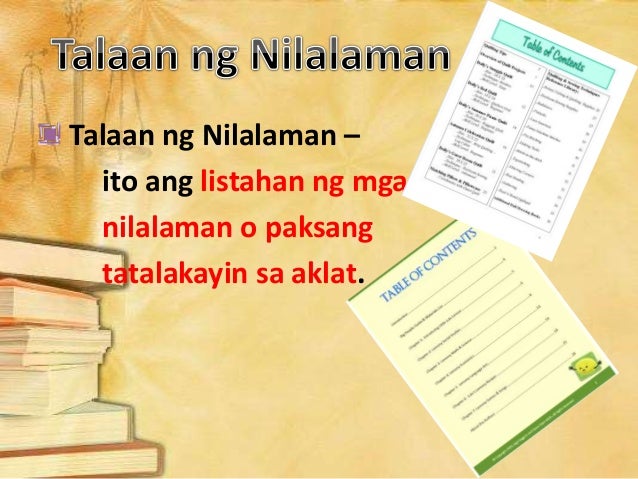 Bahagi Ng Aklat At Ang Kahulugan Nito