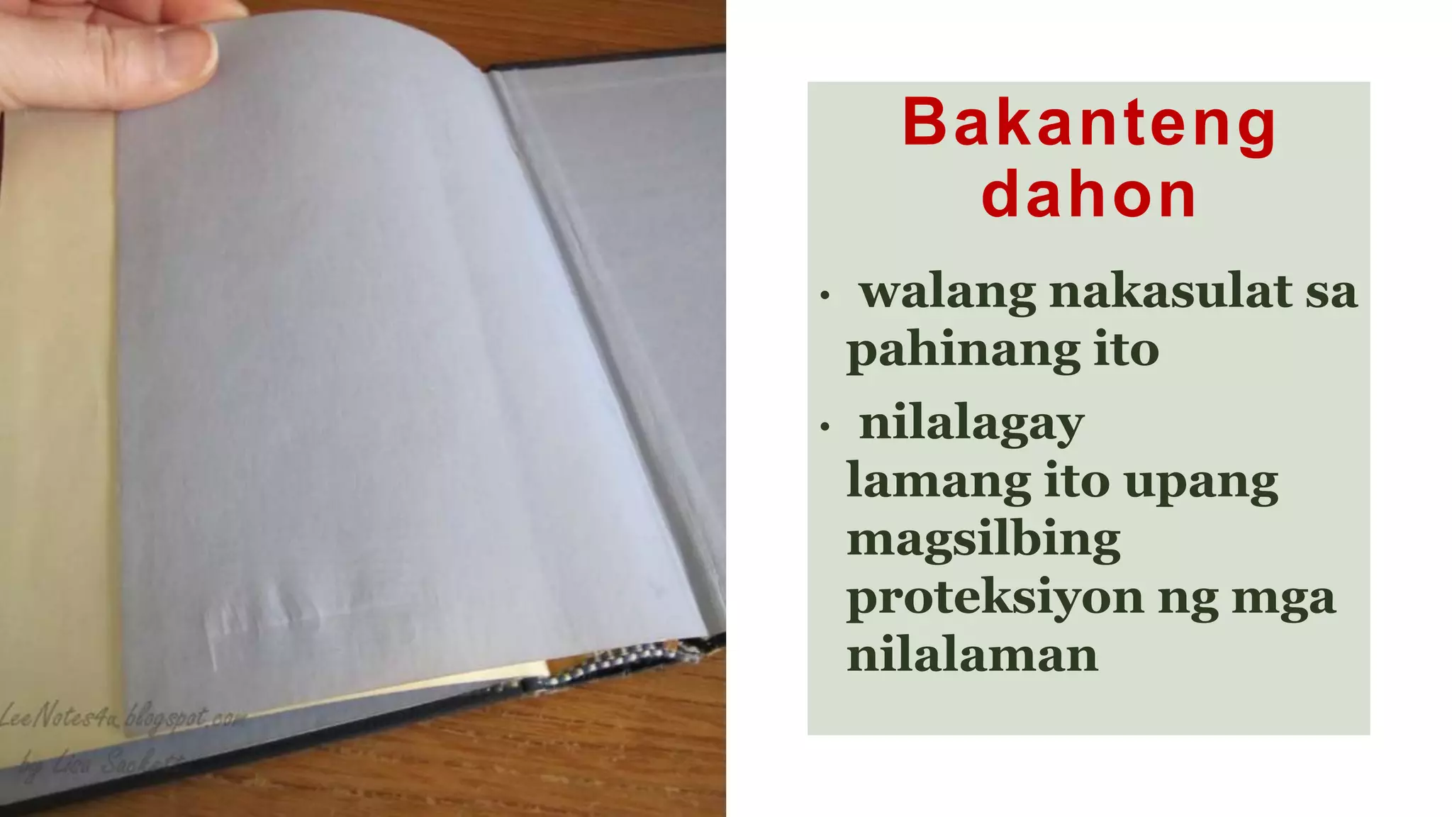 Mga Bahagi ng Aklat | PPTX