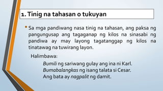 Tukuyan Examples BAHAGI NG PANANALITA-.pptx